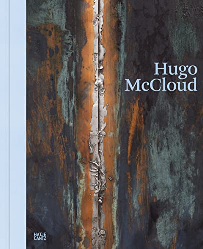 Book cover with rusted metal texture and the title "Hugo McCloud".