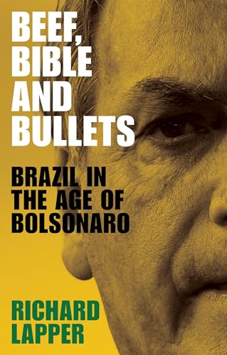 Book cover: "Beef, Bible and Bullets" with a partial portrait.