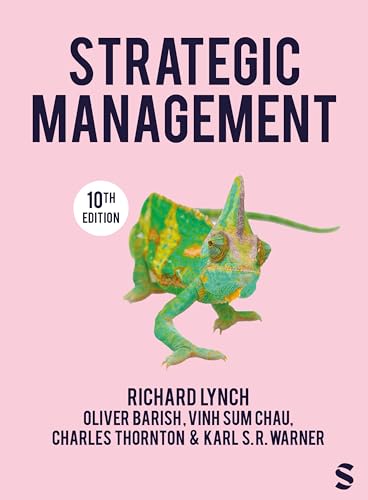 Book cover: "Strategic Management," 10th edition, with a chameleon image.