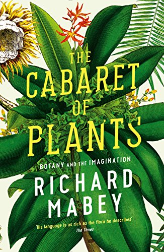 Book cover with botanical illustrations of green leaves and flowers behind yellow text.