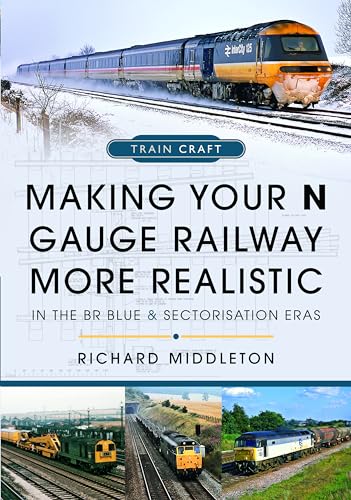 Book cover featuring a blue and yellow train with railway diagrams and photos.
