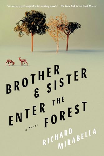 Book cover: two deer facing stylized trees and bold title text.