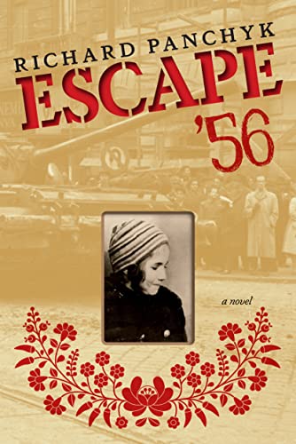 Book cover: "Escape '56" with a portrait of a woman in a headscarf.