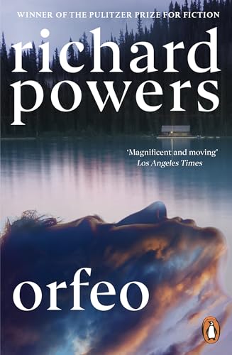 Book cover for “Orfeo” by Richard Powers, featuring a forest and reclining figure.