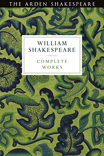 Green floral cover of William Shakespeare’s Complete Works book.