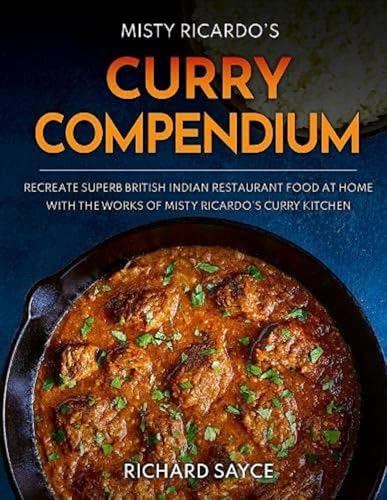 Cookbook cover featuring a pan of curry with the title “Curry Compendium.”
