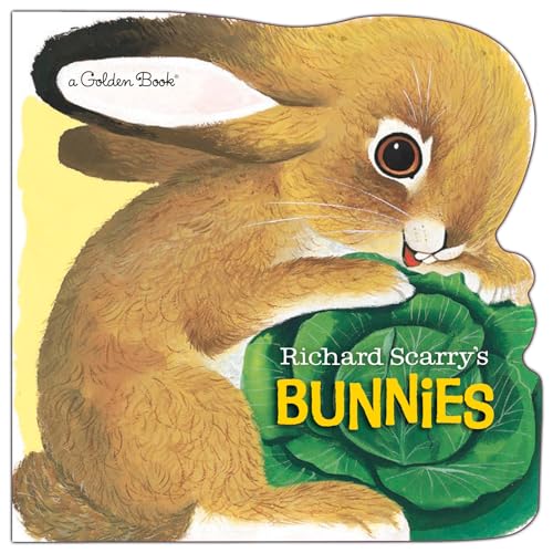 A brown bunny eats a head of lettuce on the cover of a Golden Book.