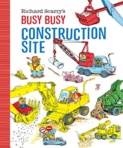 Richard Scarry’s board book cover with colorful construction vehicles and animals.