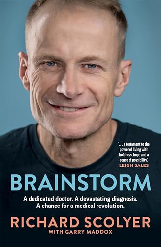 Book cover: "Brainstorm" by Richard Scolyer, featuring a portrait of the author.