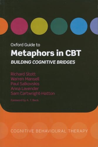 Book cover titled Oxford Guide to Metaphors in CBT with colorful circles on black.