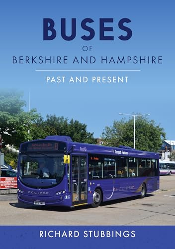 Book cover featuring a purple bus with the title “Buses of Berkshire and Hampshire”.