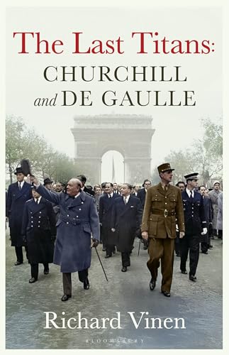 Book cover showing Winston Churchill and Charles de Gaulle walking before the Arc de Triomphe.