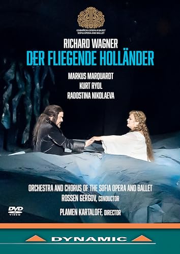 DVD cover for Wagner’s “Der Fliegende Hollander” opera, featuring performers.