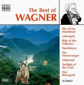 CD cover featuring a castle in mountains, "The Best of Wagner" text, and tracklist.