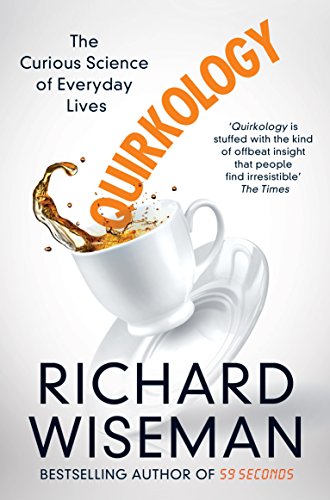 Book cover: "Quirkology" with image of overflowing teacup and author name.