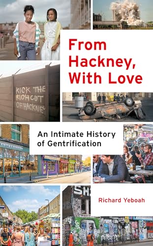 Book cover with collage of Hackney street scenes and portraits.