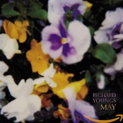 Close-up of purple and yellow pansies with album title overlay.