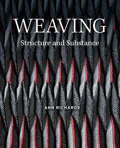 Book cover for "Weaving: Structure and Substance" with textured fabric.