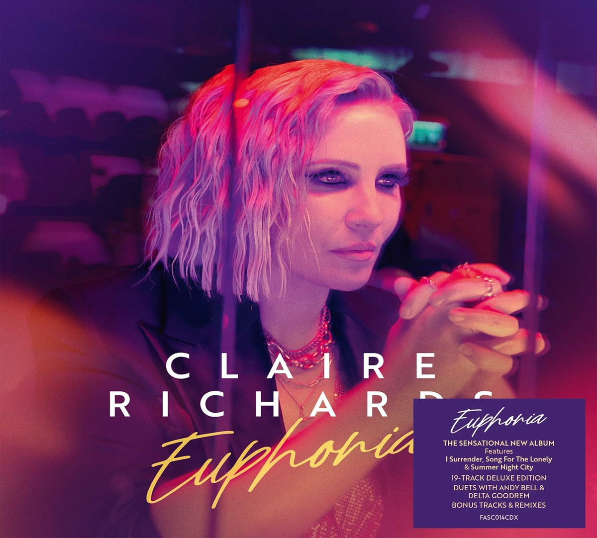 CD cover for Claire Richards’ “Euphoria” album, featuring her portrait.