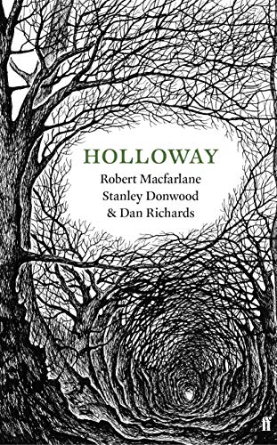 Book cover featuring a black and white ink drawing of a dense tree tunnel.