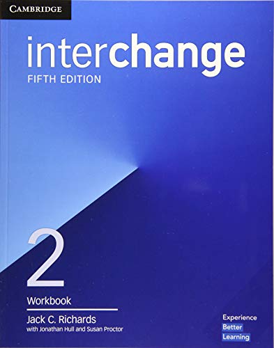 Blue Interchange Fifth Edition Level 2 Workbook cover with large white number two.