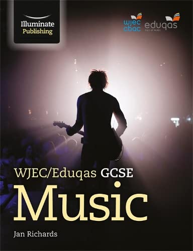 GCSE Music textbook cover with silhouette of a guitarist onstage.