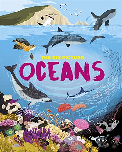 Illustrated book cover depicting various ocean creatures and coastal landscape.