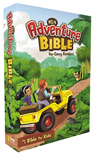 Colorful paperback Bible cover with children on an adventure scene.