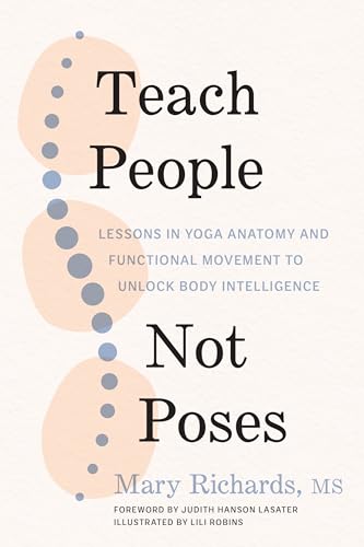 Book cover with text: "Teach People, Not Poses" about yoga anatomy.
