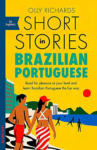 Book cover with bright yellow background, beach scene, and bold text.