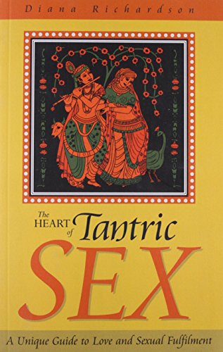 Book cover with illustration of a couple and peacock, titled The Heart of Tantric Sex.
