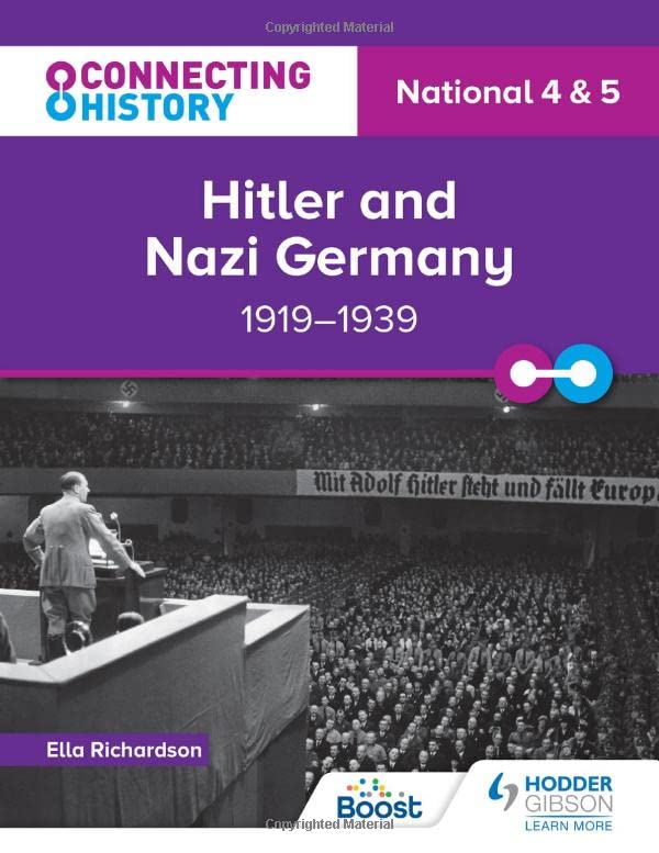 Textbook cover featuring Adolf Hitler speaking to a large crowd in a stadium.
