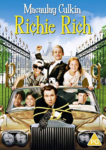 Richie Rich" DVD cover featuring Macaulay Culkin and cast in a car.