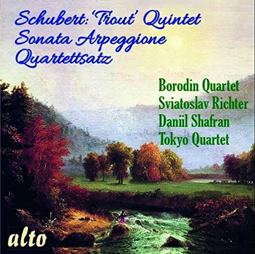 CD cover featuring a landscape painting and musical artist names.