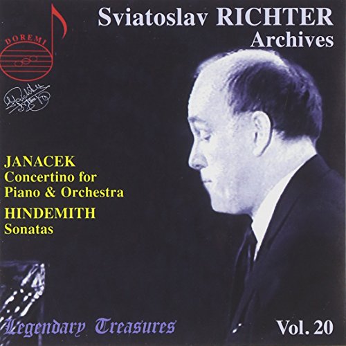 CD cover featuring a portrait of pianist Sviatoslav Richter in blue tones.