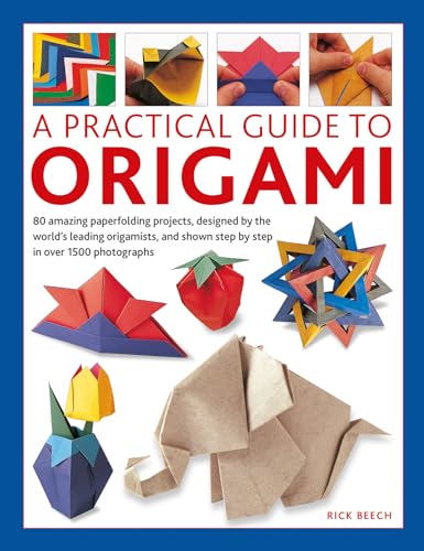 Book cover featuring colorful origami creations like animals and geometric shapes.