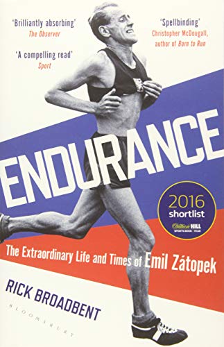 Book cover featuring a black and white photo of runner Emil Zatopek.