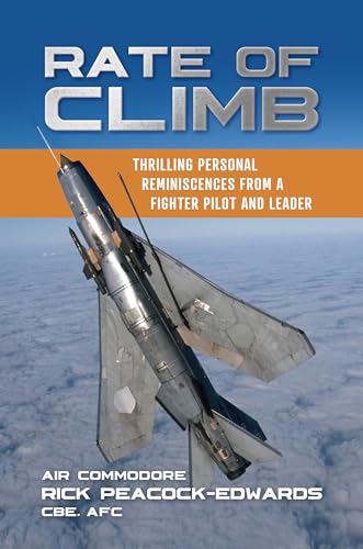 Book cover: fighter jet in flight, title “Rate of Climb”, author Rick Peacock-Edwards.