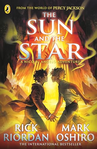 Book cover: two young men silhouetted against a fiery, mountainous landscape.