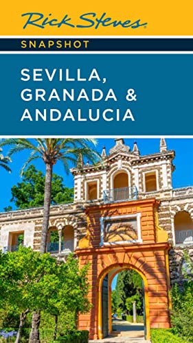 Rick Steves travel guide cover featuring Andalusian architecture and palm trees.