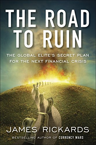 Book cover: "The Road to Ruin" with a fiery, collapsing cityscape.