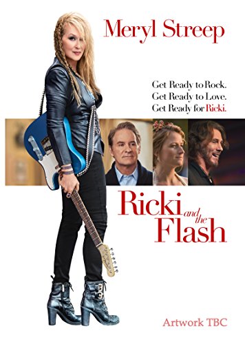 DVD cover for "Ricki and the Flash" featuring Meryl Streep with a guitar.