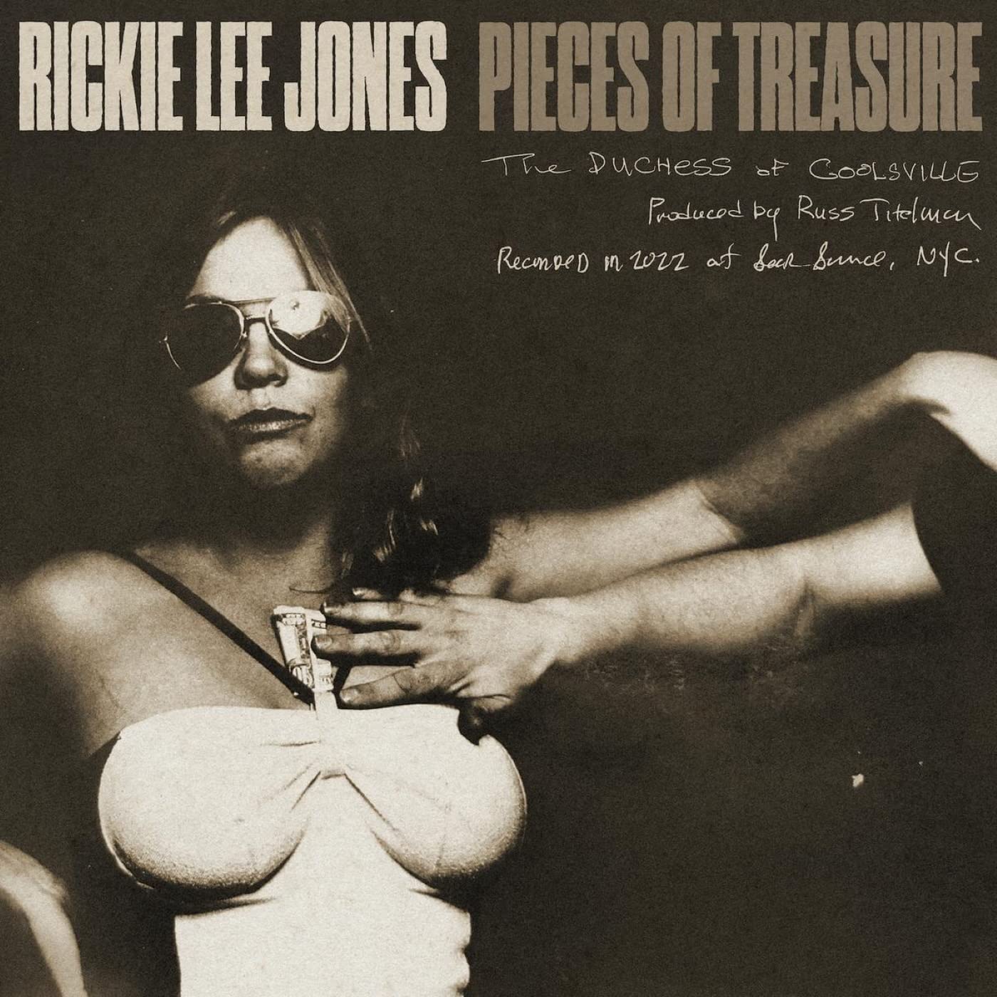 Black and white vinyl album cover featuring Rickie Lee Jones in a white top.