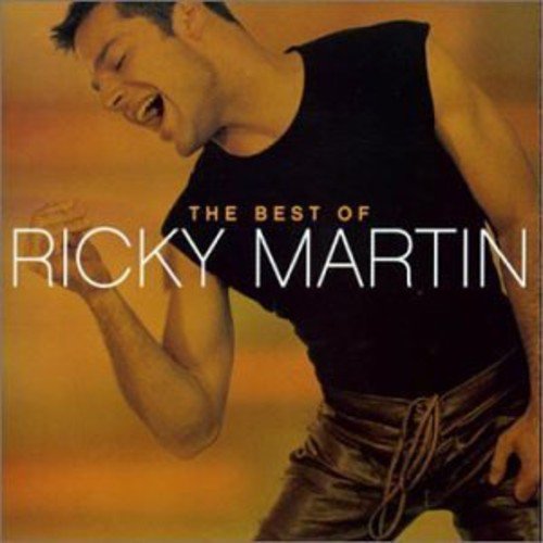 Ricky Martin album cover, close-up of singer in a black tank top.