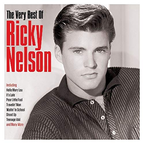 CD cover featuring a portrait of singer Ricky Nelson in the 1960s.