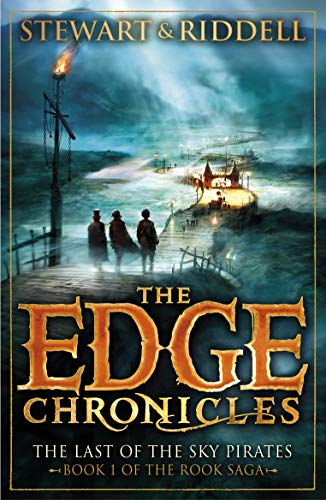 Book cover depicting three figures overlooking a fantastical, cloudy landscape.