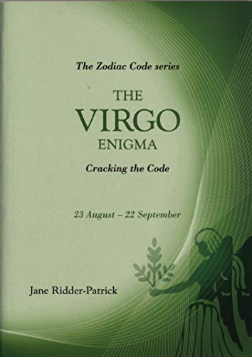 Green book cover with "The Virgo Enigma" title and a figure illustration.