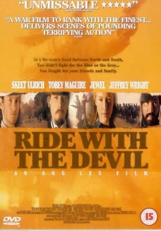 DVD cover for "Ride With The Devil" featuring Civil War-era soldiers.