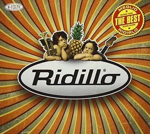 CD cover with cherubs, a pineapple, and colorful radial background.