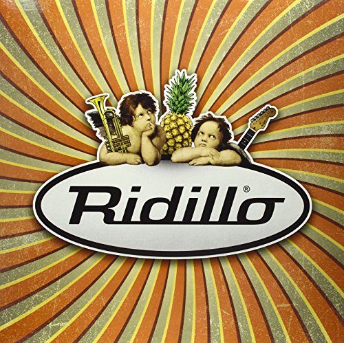 Ridillo vinyl record cover with cherubs, pineapple, and musical instruments.